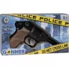 Metalinis žaislinis policijos revolveris Gonher 8 šūviams, metalinė konstrukcija, modelis 258441