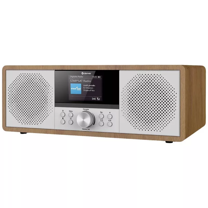DENVER MIR-270DW internetinis radijas DAB+ FM 20W medinis korpusas