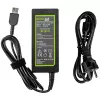 Maitinimo adapteris Green Cell AD38AP 65W, skirtas Lenovo nešiojamiesiems kompiuteriams, 20V 3,25A, 1,2 m laidas, juodas