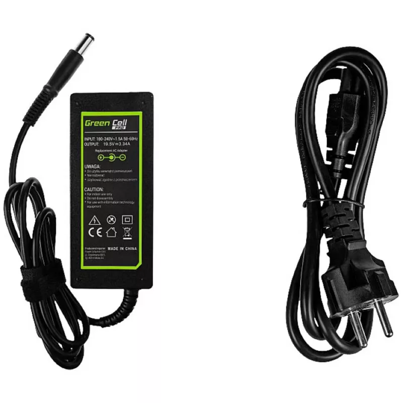 Green Cell AD07AP maitinimo adapteris, 65W, 19.5V 3.34A, Dell, 7.4mm-5.0mm
