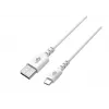 USB-USB C laidas 2 m silikoninis baltas Quick Charge