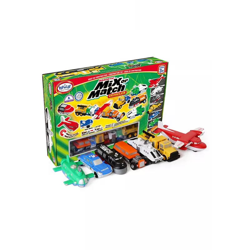 Transporto priemonių rinkinys Popular Playthings Magnetic Mix or Match