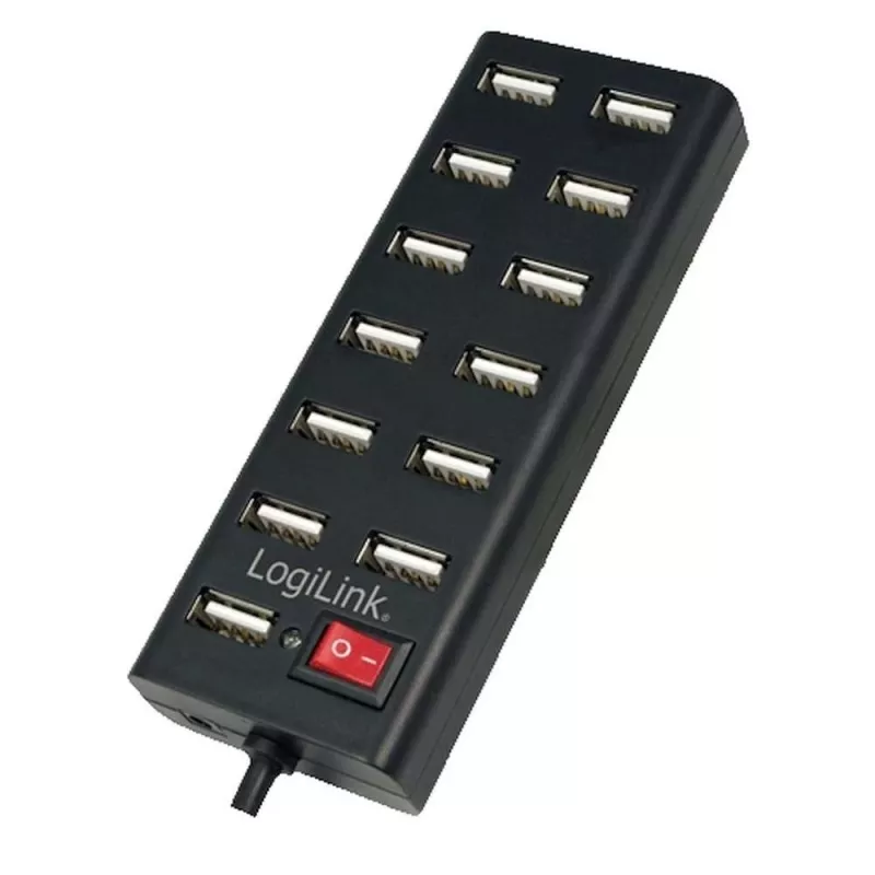 USB 2.0 šakotuvas LogiLink UA0126, 13 prievadų, juodas