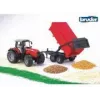 BRUDER Massey Ferguson 7480 su savivartiniu priekabu – žemės ūkio traktoriaus modelis