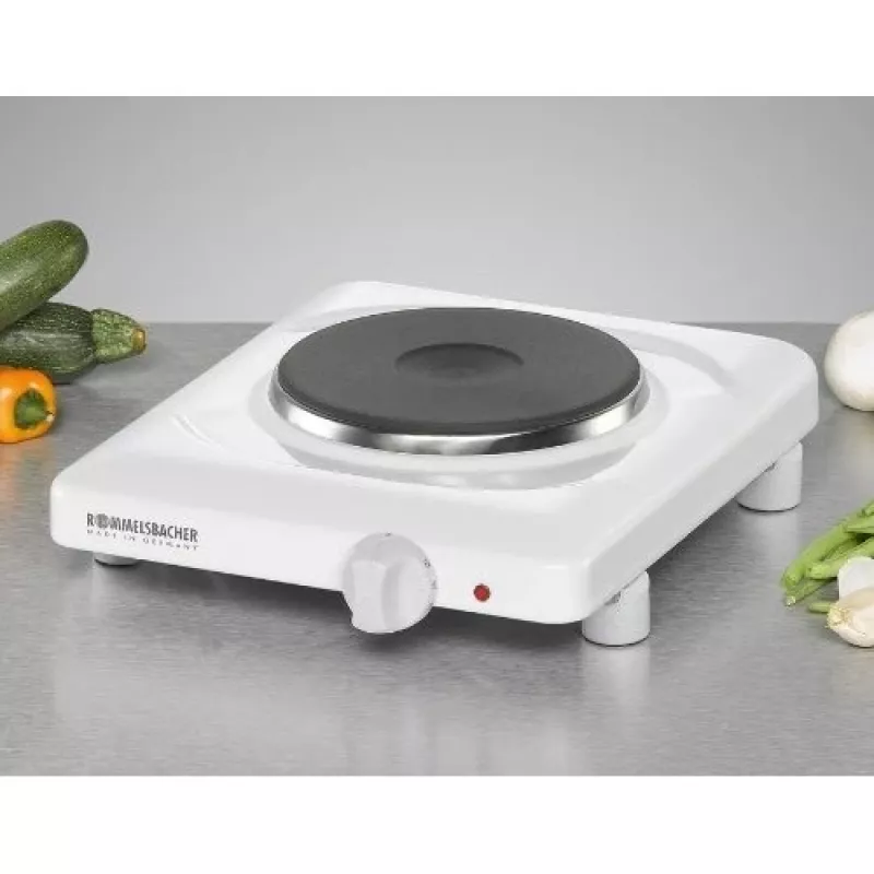Rommelsbacher THL 1097 - Vienvietė elektrinė kaitlentė - Balta - 1000W - 1m - 24,5 cm - 27,5 cm