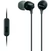 Sony MDR-EX15AP laidinės ausinės, 8–22000 Hz, skambučiai/muzika, 3 g, juodos