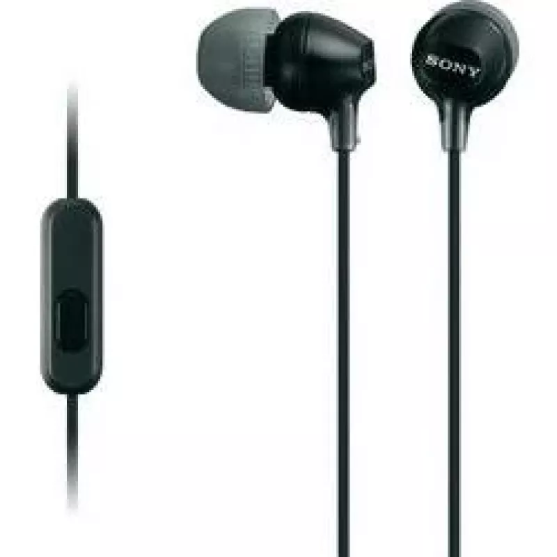 Sony MDR-EX15AP laidinės ausinės, 8–22000 Hz, skambučiai/muzika, 3 g, juodos