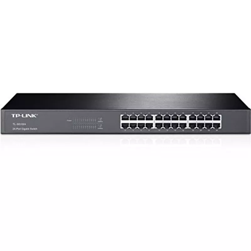 TP-Link TL-SG1024 24 prievadų Gigabit tinklo jungiklis, nevaldomas, 19 colių stovas, 1U