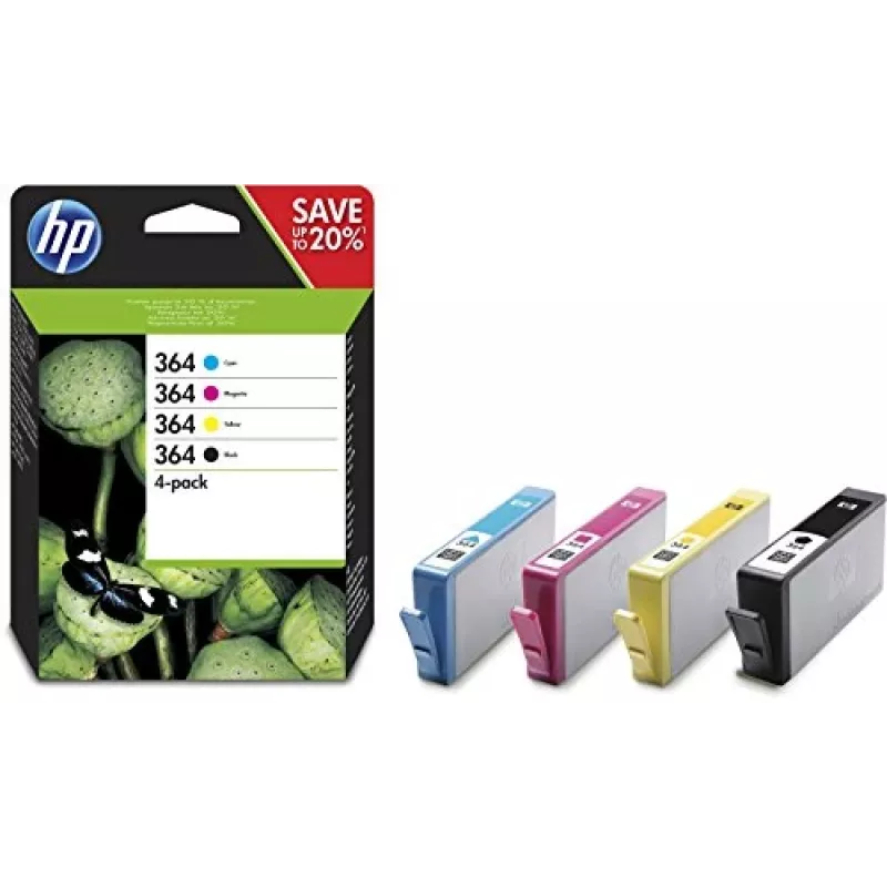 HP 364 4vnt rinkinys Juoda/Cian/Magenta/Geltona Originalūs HP rašalo kasetės