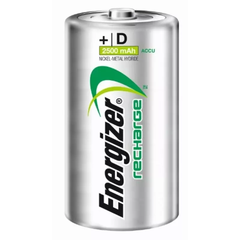 Energizer Įkraunamos NiMH D tipo baterijos 2500mAh – 2 vnt. pakuotė