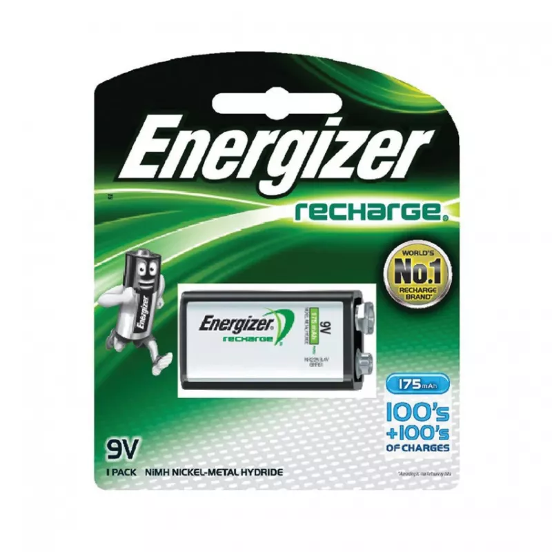 Energizer įkraunama NiMH 9V PP3 baterija 175 mAh, vienetinis paketas