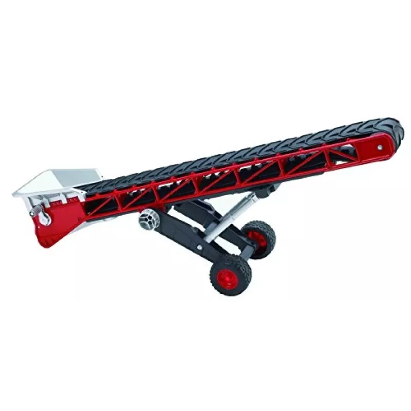 BRUDER 02031 plastikinė atsarginė dalis – konvejerio juosta su ištraukiamu vilkimo kablys, juoda/raudona, 1:16