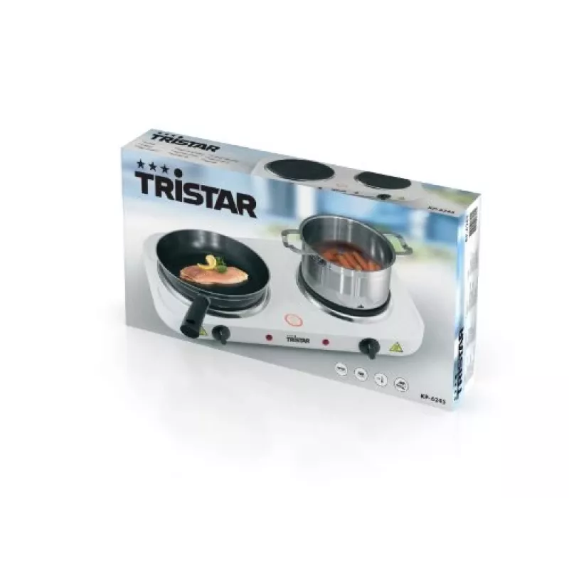 Tristar Dvigubas Elektrinis Viryklė KP-6245, 2500W, 15,5/18,5 cm