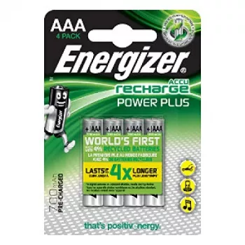ENERGIZER BATTERY Accu Recharge Power Plus 700 mAh AAA HR3/4 Įkraunama baterija, 4 vnt.