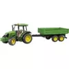 Traktoriaus modelis BRUDER John Deere 5115 M su savivarčio priekaba