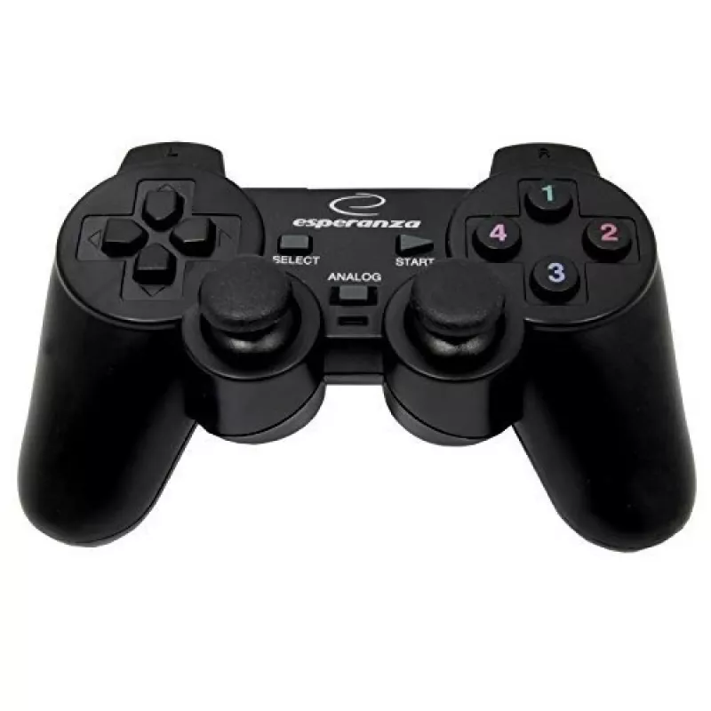 Pultelis ESPERANZA EG102 laidinis USB 2.0, PC/PlayStation 3 palaikymas, D-pad, vibracija, juodas