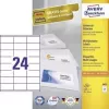 Universali etiketė 70x35mm rašaliniams/lazeriniams spausdintuvams, kopijavimo aparatams, A4, 100 lapų, 2400 vnt., balta