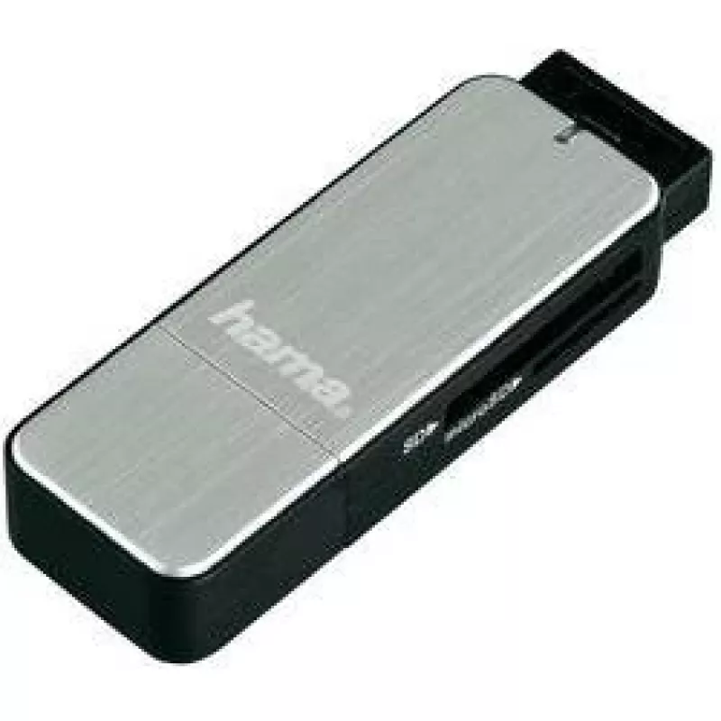 Hama 123900 kortelių skaitytuvas USB 3.2 Gen 1 (3.1 Gen 1) juodas, sidabrinis