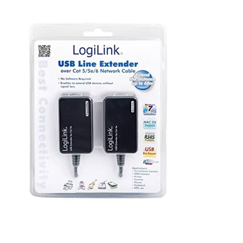 LogiLink® UA0021D USB linijos ilgintuvas per CAT5/6 iki 60 m