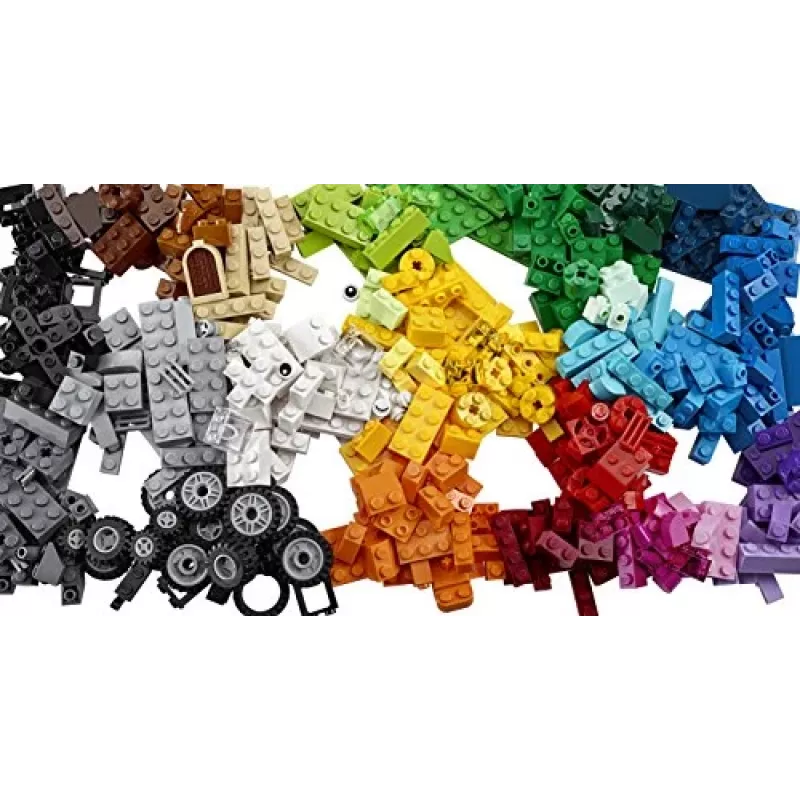 LEGO 10696 Classic Medium Kūrybinė Plytų Dėžutė – 484 Spalvingos Plytos, Langas, Ratai, Idėjų Pradžiai