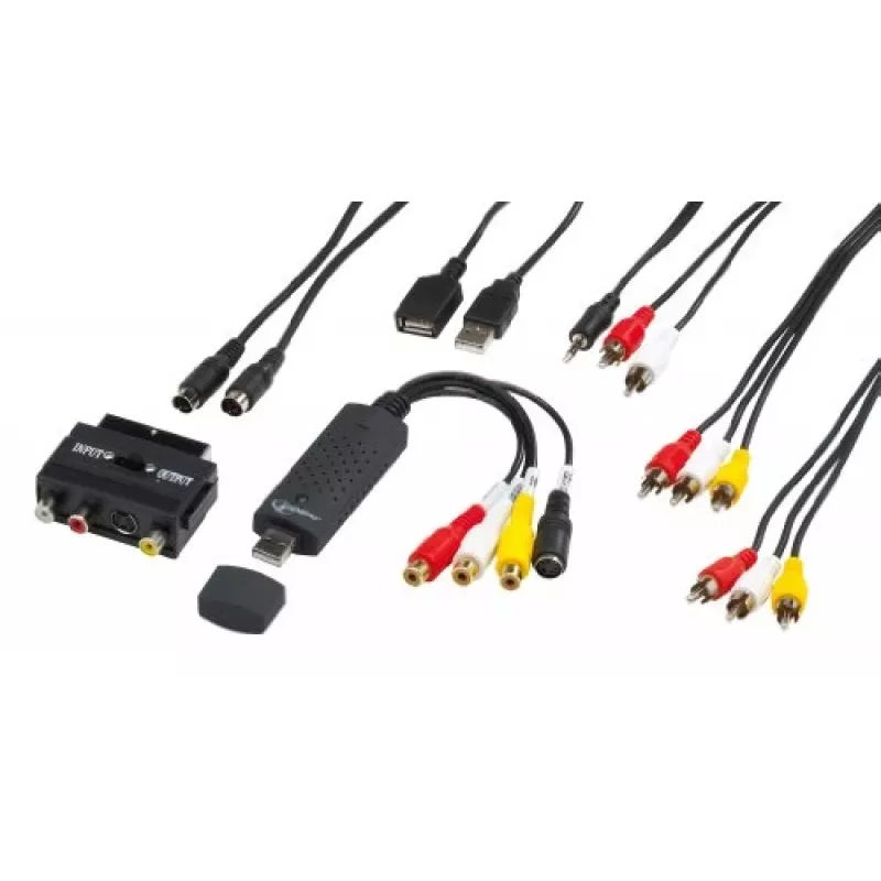 Gembird UVG-002 garso ir vaizdo fiksavimo adapteris (kompozitinis vaizdas/stereo RCA/SCART-S-Video, USB 3.0)