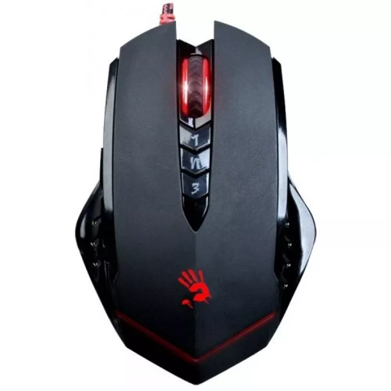 Žaidimų pelė A4Tech Bloody V8m — 3200 DPI, 8 mygtukai, V-Track optinis, USB Type-A, juoda
