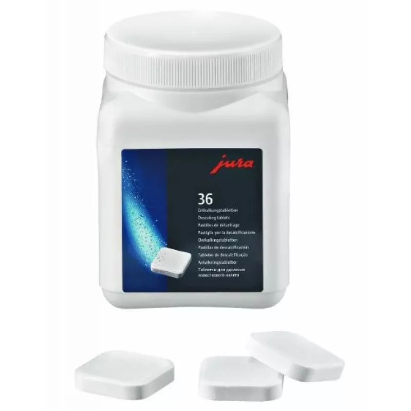 Valymo tabletės Jura Descaler 70751 kavos aparatams, 36 vnt. plastikiniame inde