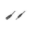 Wentronic Goobay 3,5 mm lizdo ilginimo laidas, juodas, 5 m - 3,5 mm kištukas (3 kontaktų, stereo) > 3,5 mm lizdas (3 kontaktų, stereo)