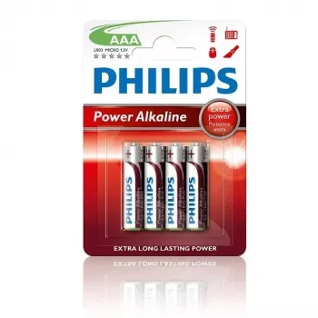 Philips Power Alkaline AAA baterijos, 4 vnt. pakuotė