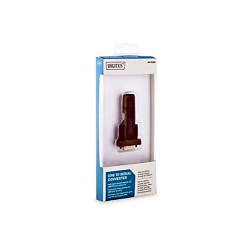 DIGITUS USB 2.0 į RS232 konverteris su DB9 kištuku ir 80 cm USB kabeliu, FTDI FT232RL mikroschema
