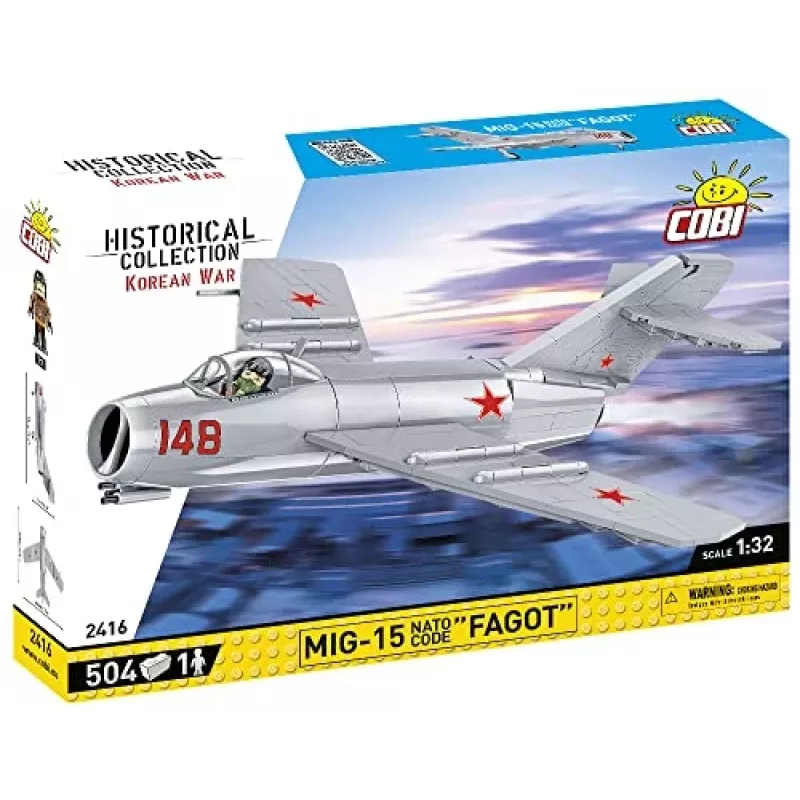 COBI Historical Collection Korėjos karas MiG-15 NATO kodas Fagot Sovietinis reaktyvinis lėktuvas