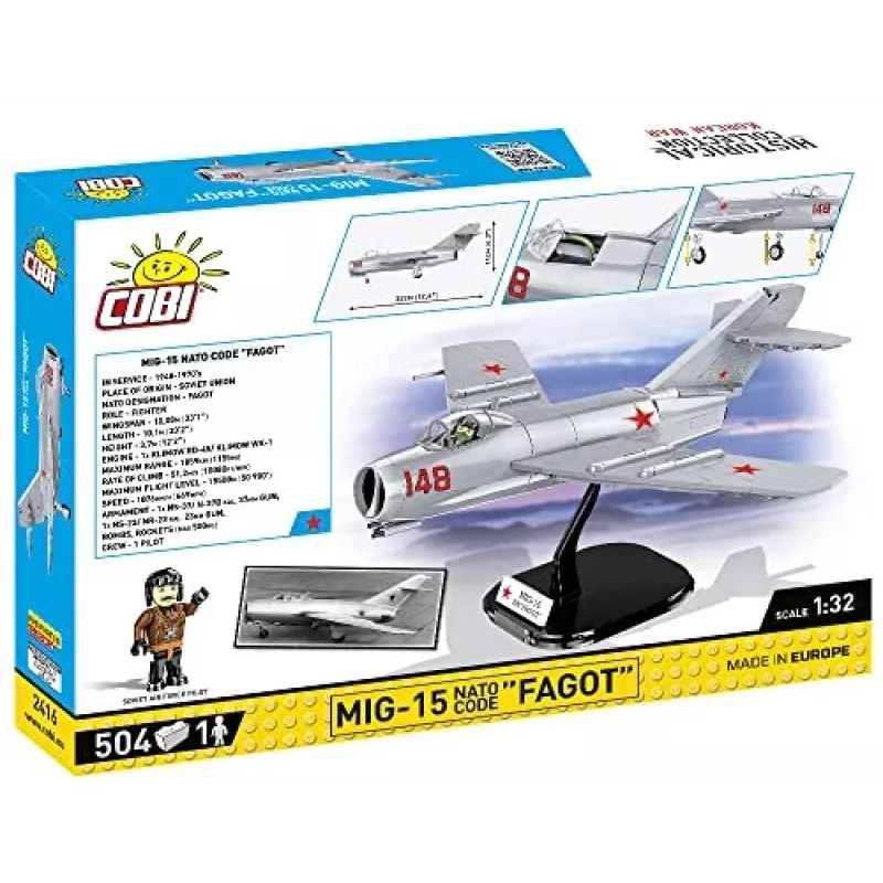COBI Historical Collection Korėjos karas MiG-15 NATO kodas Fagot Sovietinis reaktyvinis lėktuvas