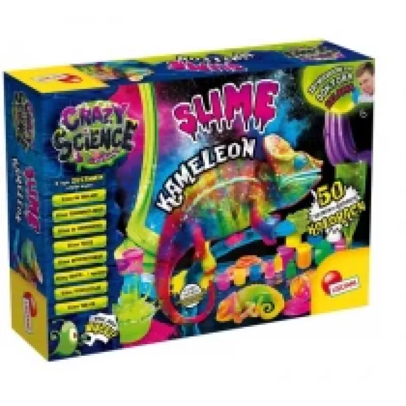 Liscianigiochi mokslo rinkinys Crazy Science Slime Chameleon 304-PL89246 – edukacinis gleivių eksperimentų rinkinys