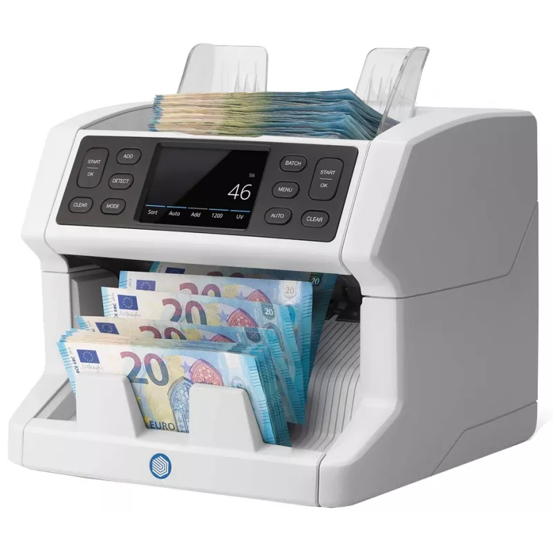Banknotų skaičiavimo mašina Safescan 2850 balta LCD AC 110-240V