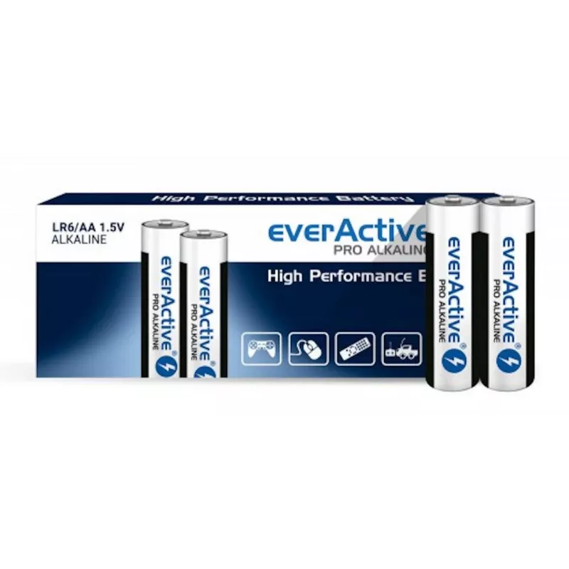 everActive Pro Alkaline LR6 AA šarminė baterija LR610PAKPA, 1,5 V (10 vnt.)