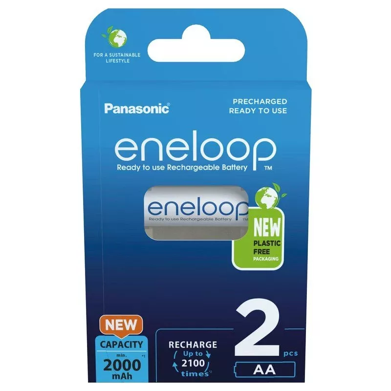Įkraunamos baterijos PANASONIC ENELOOP AA 2000 mAh 2 vnt. (BK-3MCDE/2CP)