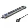 Qoltec 50167 Pilka 8 AC lizdai 230V 1,8m apsauginis filtras