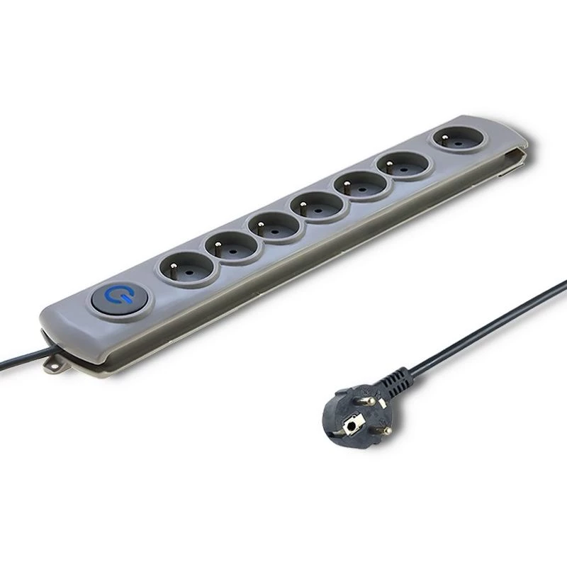 Qoltec 50167 Pilka 8 AC lizdai 230V 1,8m apsauginis filtras