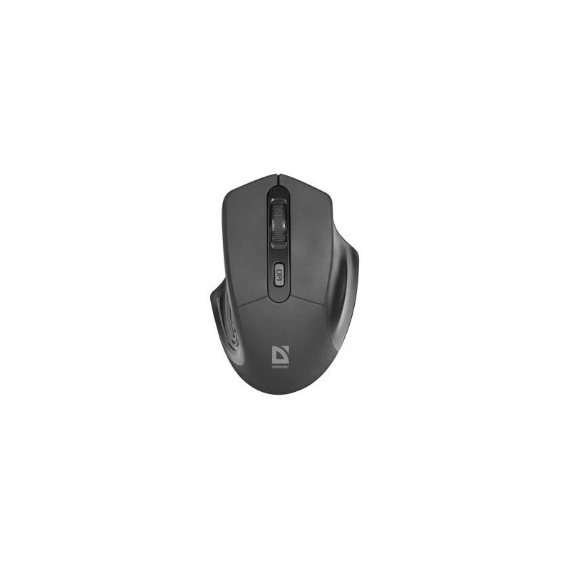 Belaidė optinė pelė DEFENDER Datum MB-345 RF, ambidekstrinė/dešinei rankai, 1600 DPI, 3 mygtukai, USB RF imtuvas, juoda