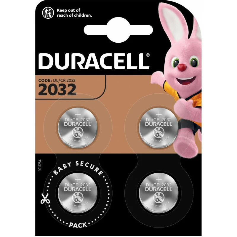 Monetinė baterija Duracell CR2032 3V ličio – pakuotė 4 vnt.