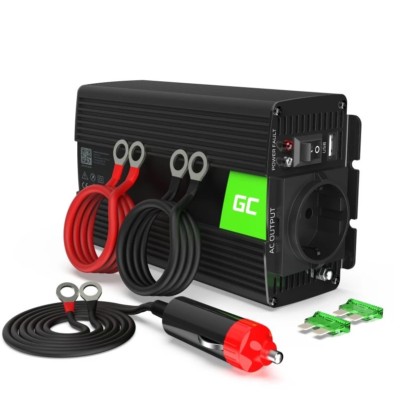 Maitinimo keitiklis Green Cell INV17 Auto 500W Juodas