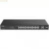 D-Link DGS-1100-26MPV2/E valdomas L2 Gigabit Ethernet komutatorius su PoE, 24 prievadai, juodas