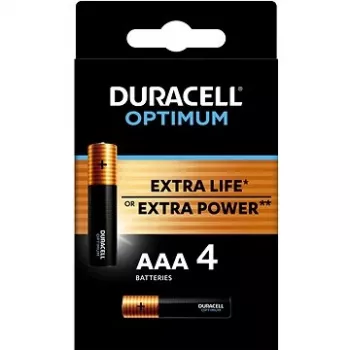 Duracell OPTIMUM AAA šarminės baterijos, 4 vnt. – ilgalaikė energija mažiems prietaisams