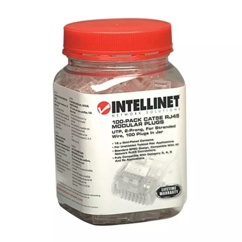 Intellinet 502375 RJ-45 laido jungtis, skaidri