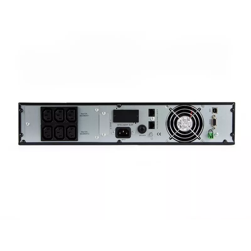 Nepertraukiamo maitinimo šaltinis Green Cell UPS13 — Online dvigubo keitimo UPS, 1000 VA / 900 W, grynas sinusas, 6 AC lizdai, LCD, 2×12V 9Ah baterijos