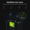 Automobilinis keitiklis Green Cell INV10 2000 W, 12 V DC į 230 V AC, C tipo išėjimas, 50 Hz, juodas