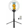 LogiLink išmaniojo telefono žiedinė šviesa su selfie lazda ir trikoju, DM 20 cm (AA0156)