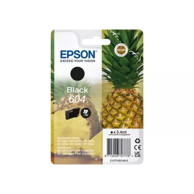 Epson 604 kasetė 1 vnt. Originali standartinės talpos juoda