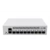 Valdomas L3 tinklo komutatorius MikroTik CRS310-1G-5S-4S+IN — 1U, 1x Gigabit, 5x SFP, 4x SFP+, 10G, DC/PoE 18–57V, 20W maks