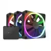 NZXT F120 RGB 120mm ARGB korpuso ventiliatorių rinkinys (3 vnt.) - Juoda
